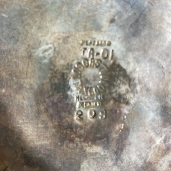 LOS CASTILLO PLATEADO Silver-Plt Pitcher-Brass, Malachite & Lapis Lazuli Inlay. - Picture 8 of 8